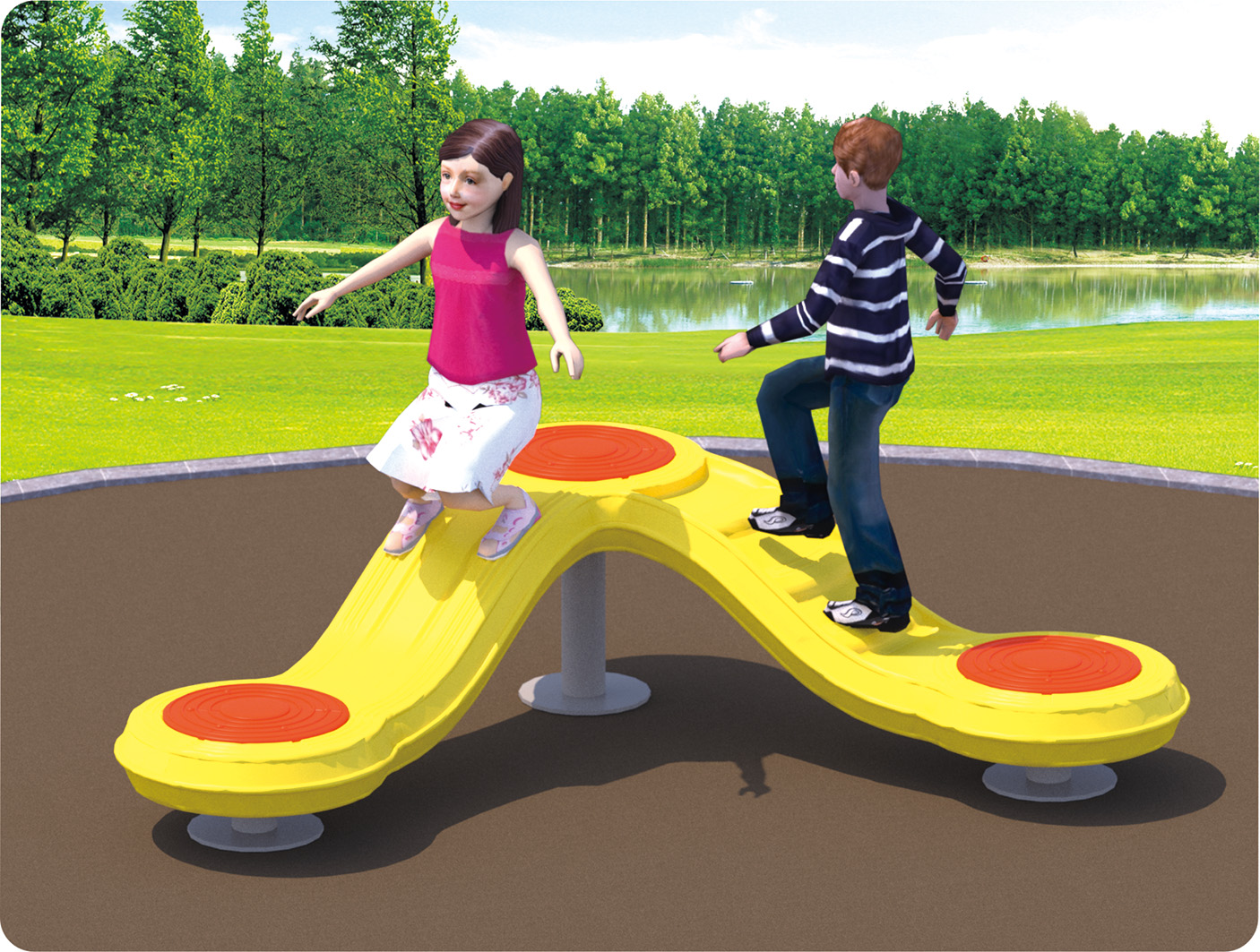 HJ-19501-V型上下滑梯