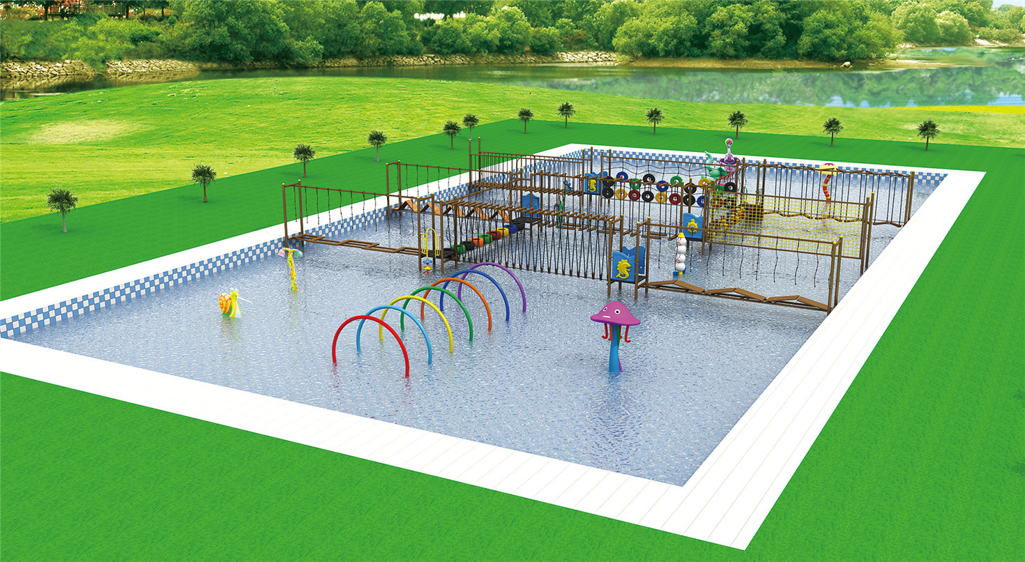 HJ-10201-兒童戲水滑梯 水上拓展 泳池樂園