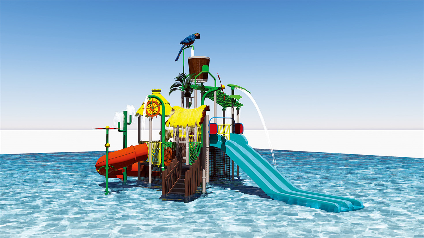 HJ-10901-兒童戲水滑梯