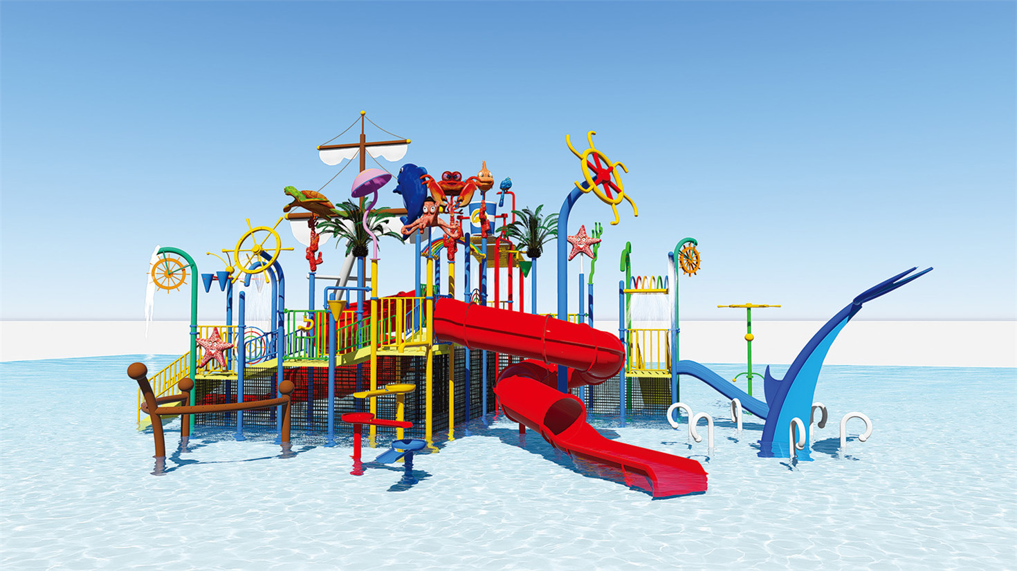 HJ-10801-兒童戲水滑梯